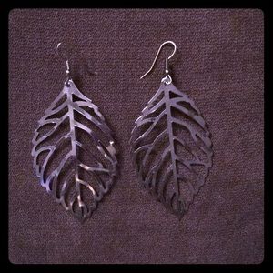 Silver Leaf Earrings